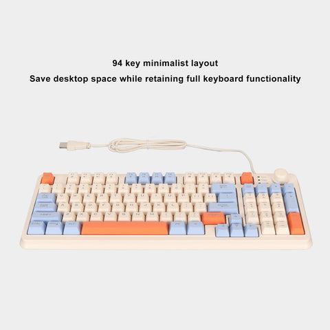 Haofy Notebook Keyboard, Colored Backlit High Durability Wired Computer Keyboard for Desktop Computer