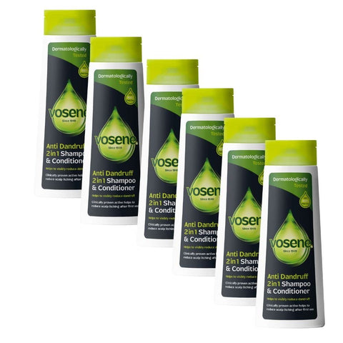 Vosene 2 in 1 Anti Dandruff Shampoo & Conditioner 500ml x 6 pack