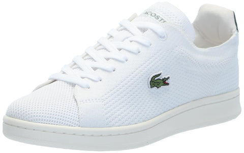 Lacoste Womens Carnaby Piquee Sneaker, Wht/Grn, 9