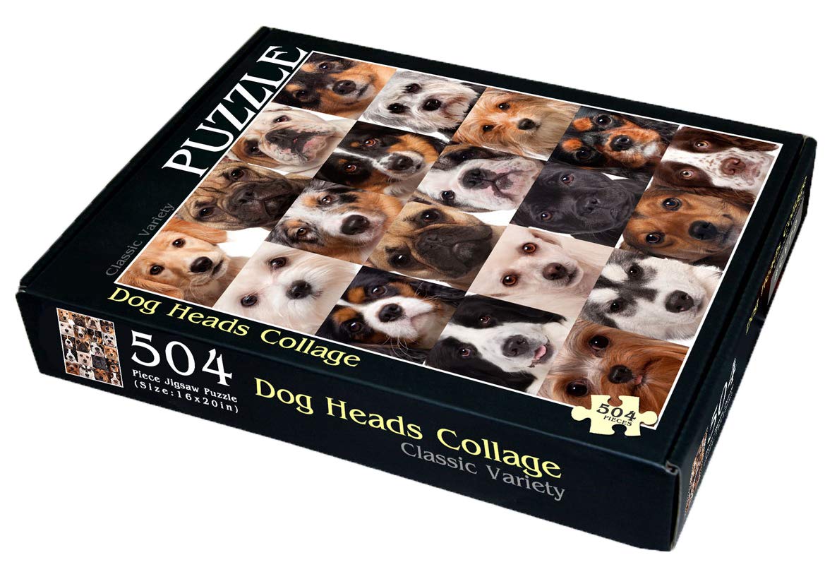 Dog Heads Collage 504 Piece Jigsaw Puzzle 16" X 20"