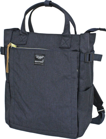 anello(???) Women's Regular 2-Way Tote Backpack, Navy, F