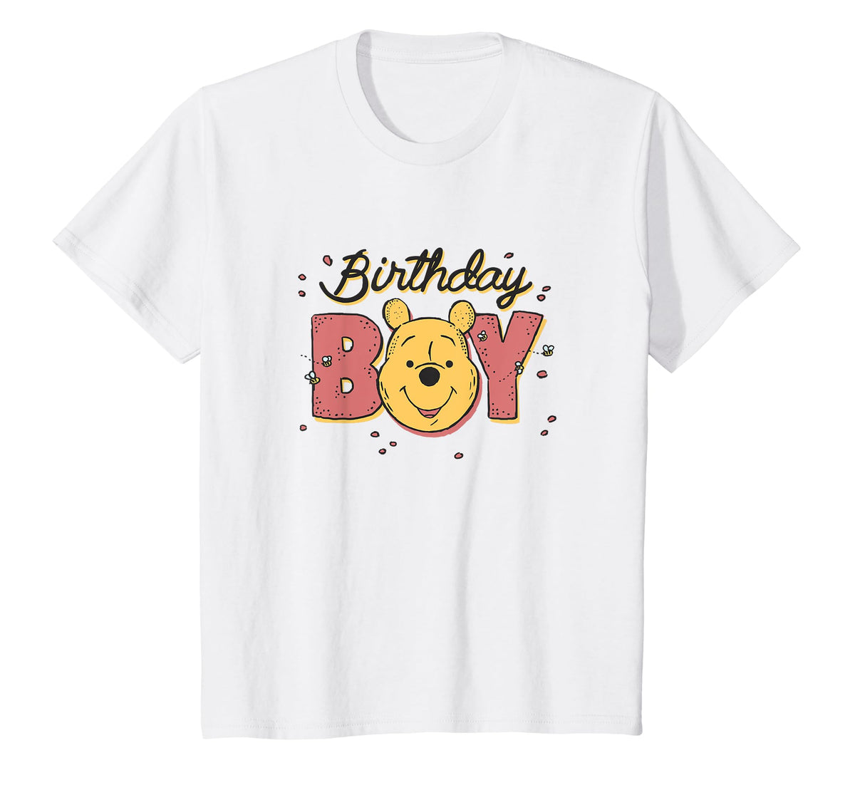 Kids Disney Winnie The Pooh Birthday Boy Pooh Face Youth T-Shirt