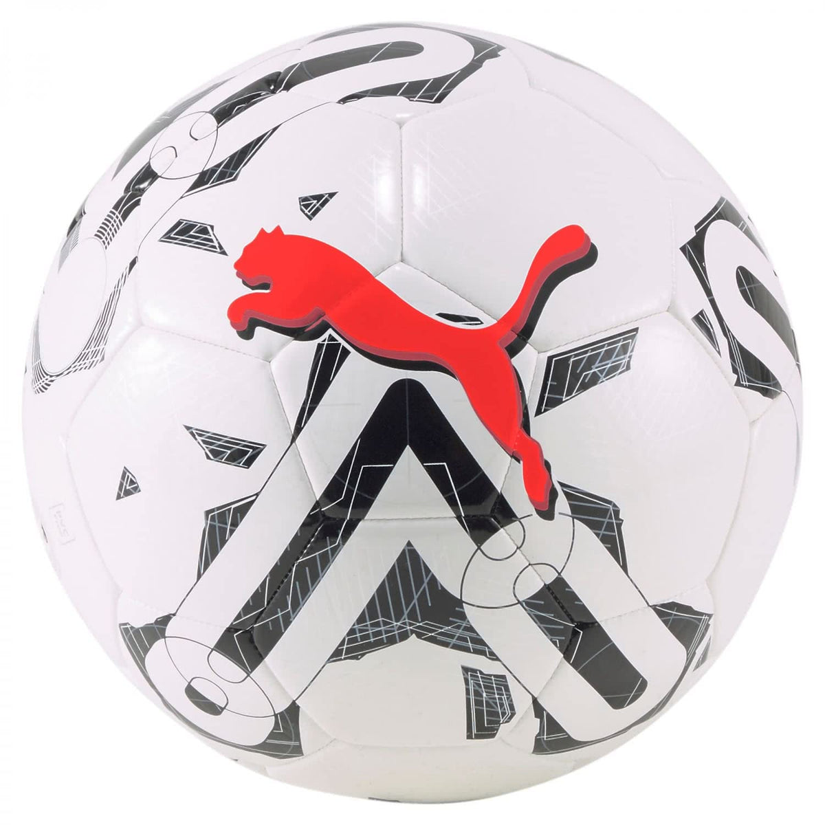 PUMA Orbita 6 MS Training Soccer Soccer Ball White/Black/Red - Size 5