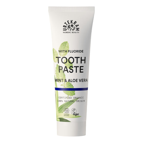 Urtekram Mint with Flouride Toothpaste - Vegan - Organic - Natural Ingredients - Urtekram Dental, 75ml (Pack of 1)