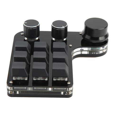 Gaming Keypad, Blue Switch 3 Knobs Mini Gaming Keypad for Media