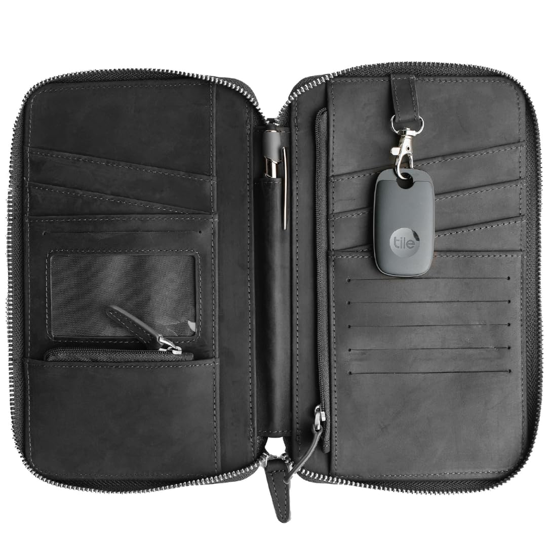 Leather Family Passport Holder, Midnight, Family, Family