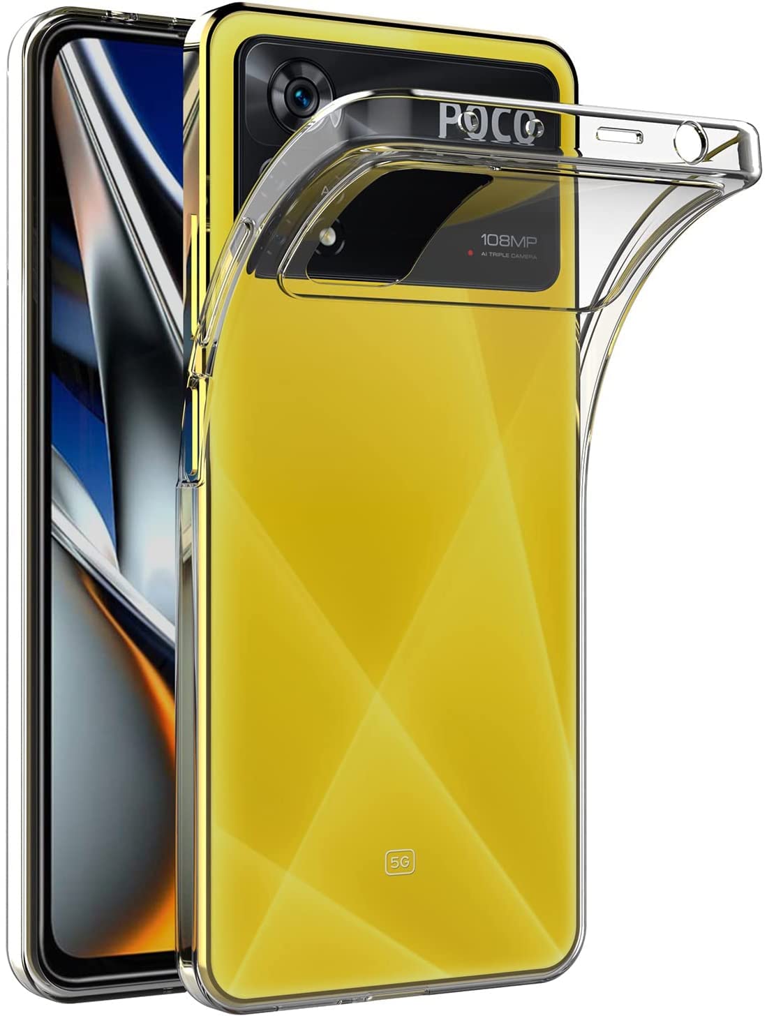MaiJin Case for Xiaomi Mi Poco X4 Pro 5G (6.67 inch) Soft TPU Rubber Gel Bumper Transparent Back Cover