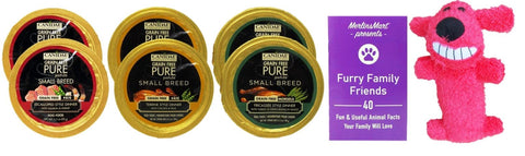 Canidae Pure Petite Small Breed Dog Food 3 Flavor 6 Can Variety (2) Each: Escalloped Salmon Shrimp, Terrine Chicken Peas, Fricassee Turkey Green Beans (3.5 Ounces) - Plus Toy, Fun Facts Booklet Bundle