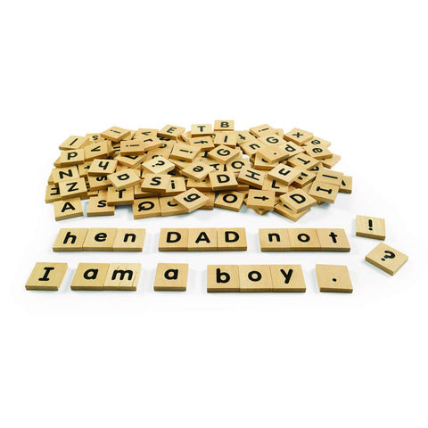 Excellerations Big Wooden Letter Tiles - Tub of 250 (Item # BIGTILES)