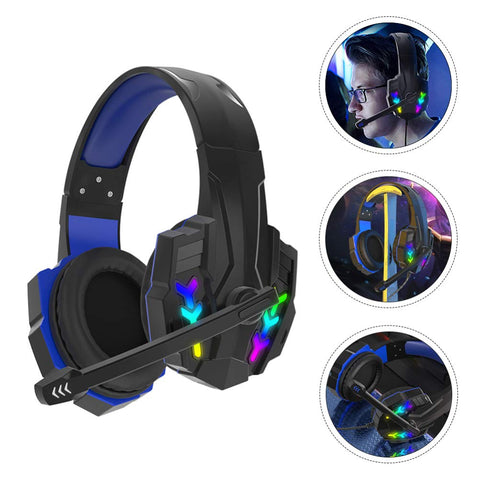 SOLUSTRE 1Pc Headphones Gaming Headphone Wired Gaming Headset Light up Gaming Headset Stereo Gaming Headset Cordless Earphones Studio Monitor Headsets Microphone Plastic Noise Reduction