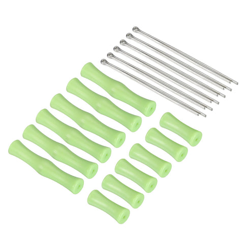 PATIKIL Archery Bowstring Finger Guard Saver 1.6 Inch/0.8 Inch, 6 Pack Silicone Finger Guard for Youth, Green