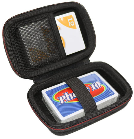 Maoershan Hard Travel Protective Casling Case for UNO Classic Card Game/Mattel Phase 10 Card Game/Hoyle Waterproof Clear Playing Cards(Only Case)