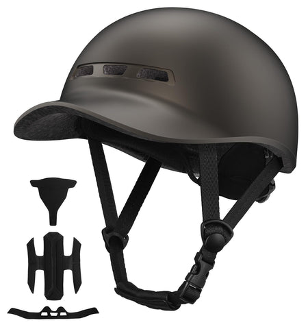 Shinmax Bike Helmet for Adult Men and Women Lightweight Cycle Helmet with Visor Stylish Urban Cycling Helmet Bicycle Helmet for Commuting Mountain Road Biking Skating Adjustable Size 56-59cm