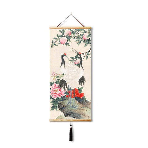 EAPEY Chinese Wall Hanging Japanese Scroll Wall Art Japanese Hanging Scrolls Japanese Scroll Wall Hanging Decor Living Room