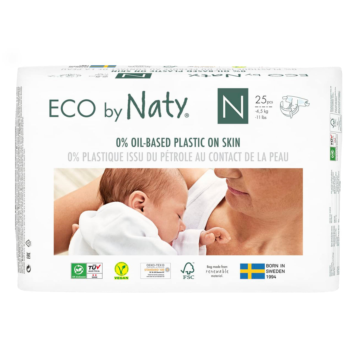 Naty Premium Nappy 4.5 kg 25 Count