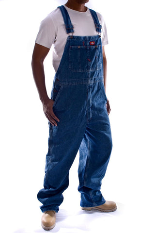 Dickies, Men's, WASHED DENIM BIB OVERALL, STONEWASHED INDIGO BLUE, 34W / 34L