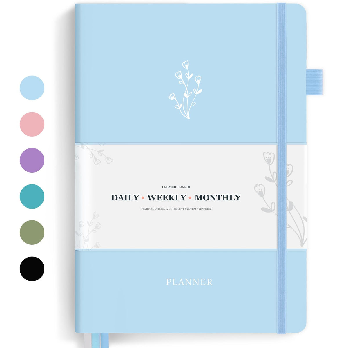 Undated 2025 Planner, Forvencer B5 Daily Weekly & Monthly Planner 2025-2026, 12 Months Calendar Agenda Planner Organizer Notebook, Simplified Large Schedule Book for Men Women, 7" x 10"