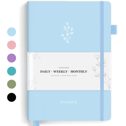 Undated 2025 Planner, Forvencer B5 Daily Weekly & Monthly Planner 2025-2026, 12 Months Calendar Agenda Planner Organizer Notebook, Simplified Large Schedule Book for Men Women, 7" x 10"