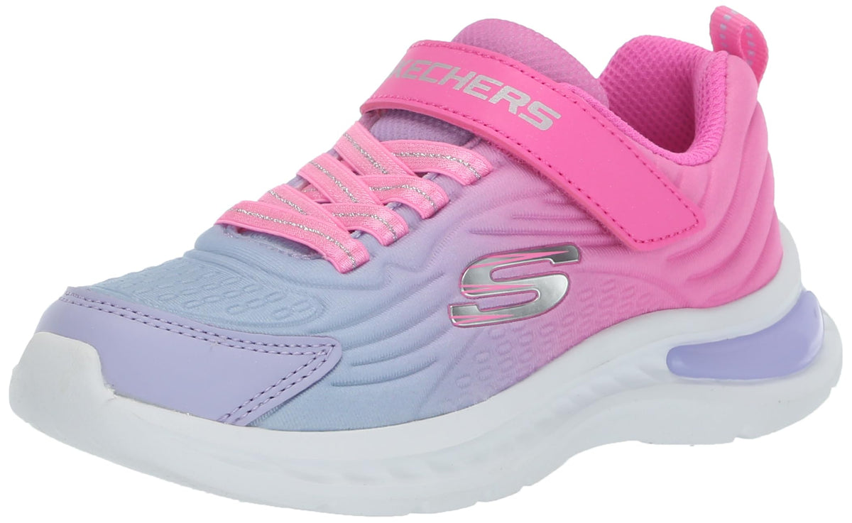 Skechers Kids Girls Jumpsters-Tech Sneaker, Pink/Lavender, 12.5 Little Kid