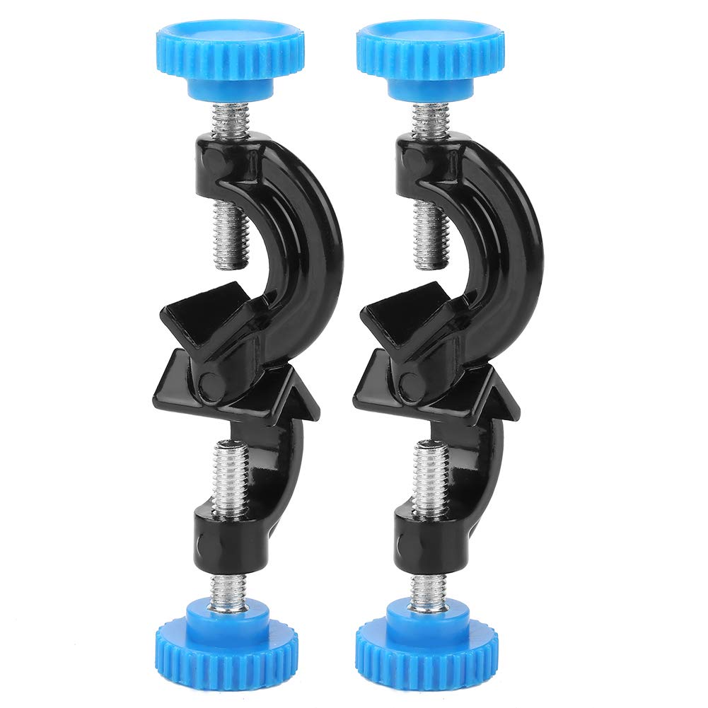 NDNCZDHC 2Pcs Large Lab Cross Clamp Holder Rod Stand Rack Claw Metal Grip Clip Lab Chain Clamp Holding Support Laboratory Equipment Maximum Clamping 15mm /0.6in
