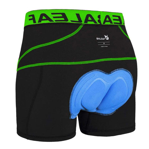 BALEAF Mens Cycling Shorts 4D Padded Mountain Bike Underwear Riding Breathable Bicycle Undershorts Green M