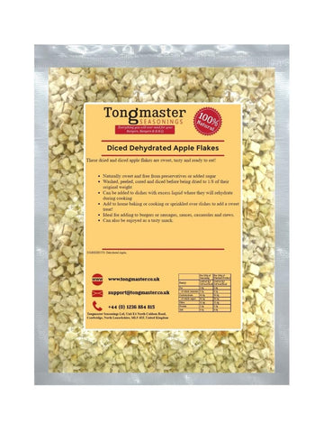 Diced Dehydrated Dried Apple Flakes - 500g