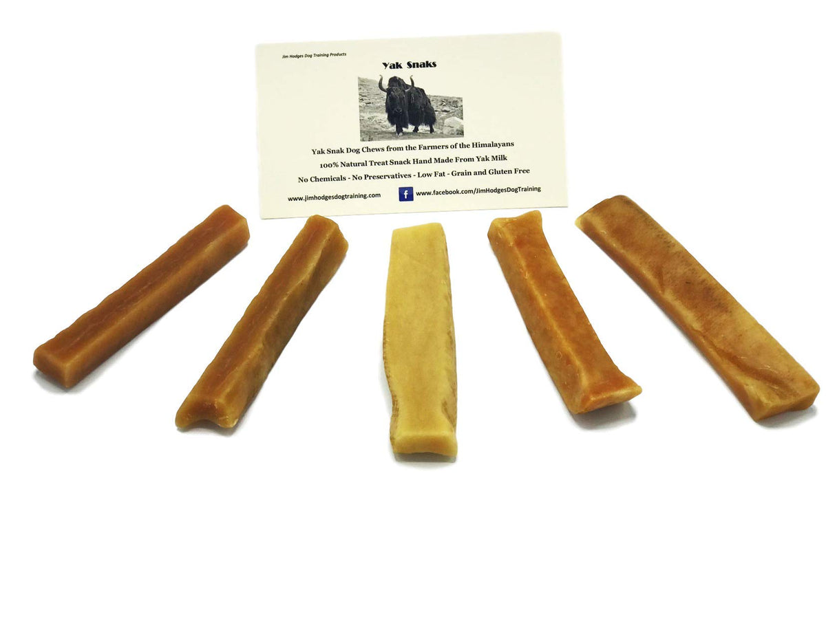 Yak Snak Dog Chews - All Natural Hard Cheese Himalayan Dog Treats - Long Lasting Dog Chews, Made from Yak Milk, Small, Medium. Large & Extra Large Sizes (Extra Small 5-Pack)