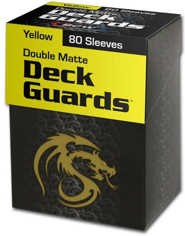 BCW 80 Deck Guard Double Matte Sleeves - Yellow