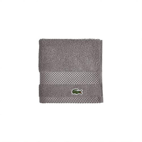 Lacoste Heritage Supima Cotton Wash Cloth, Meteorite, 13" x 13"