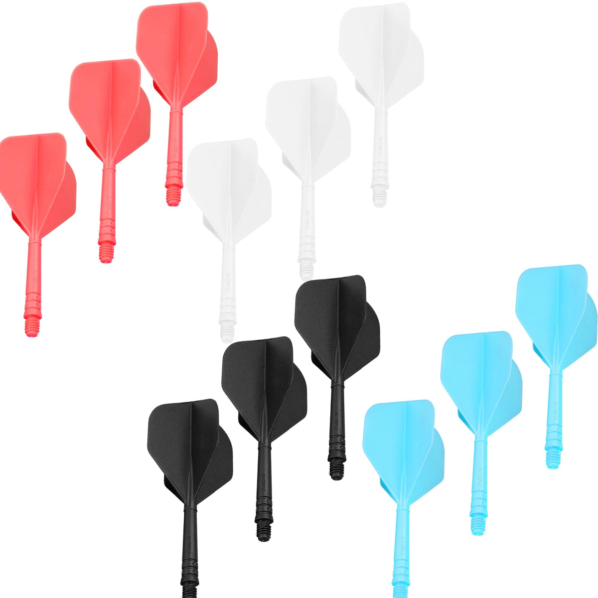 CyeeLife 2BA Moulded Integrated Shafts and Flights 12pcs of 1 Set,CF01 Dart Accessories