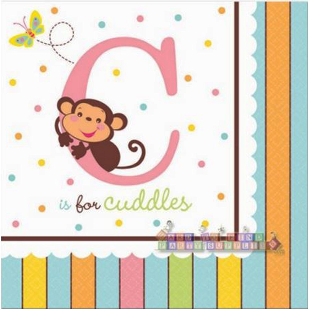 Baby Shower Adorable Fisher Price Lunch Paper Napkins, 36 Pieces, Made from Paper, Multi Color by Amscan