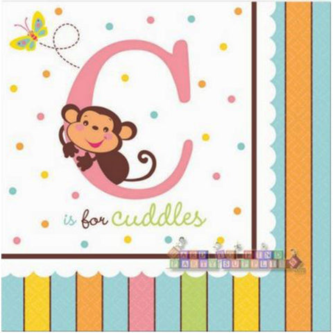 Baby Shower Adorable Fisher Price Lunch Paper Napkins, 36 Pieces, Made from Paper, Multi Color by Amscan