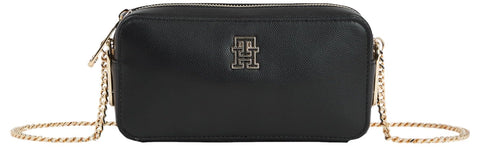 Tommy Hilfiger Womens TH Timeless Chain Camera Bag Crossovers, Black, OS