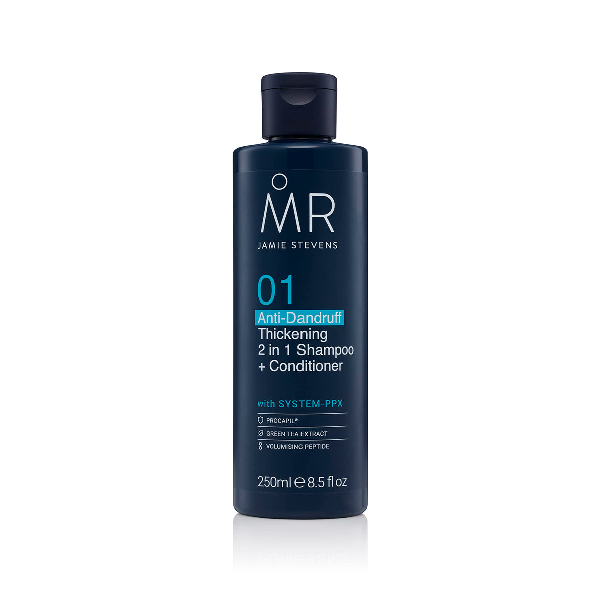 MR Men's Anti-Dandruff 2in1 Shampoo and Conditioner, Naturally Strengthen and Nourish Hair with System PPX, Reduce Hair Loss and Restore Thickness in Hair, 250ml