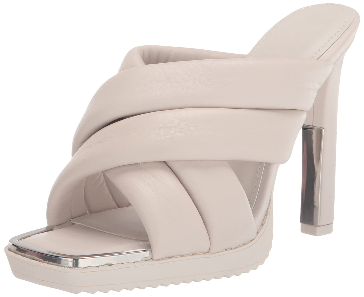 DKNY Women's Cross Strap Heel Slip On Heeled Sandal, 8.5