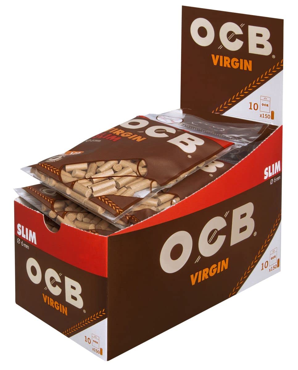 10 x OCB Unbleached Virgin Ecopaper Cigarette filter TIPS x 150 filters = 1 box
