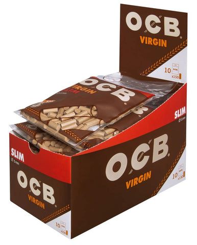 10 x OCB Unbleached Virgin Ecopaper Cigarette filter TIPS x 150 filters = 1 box