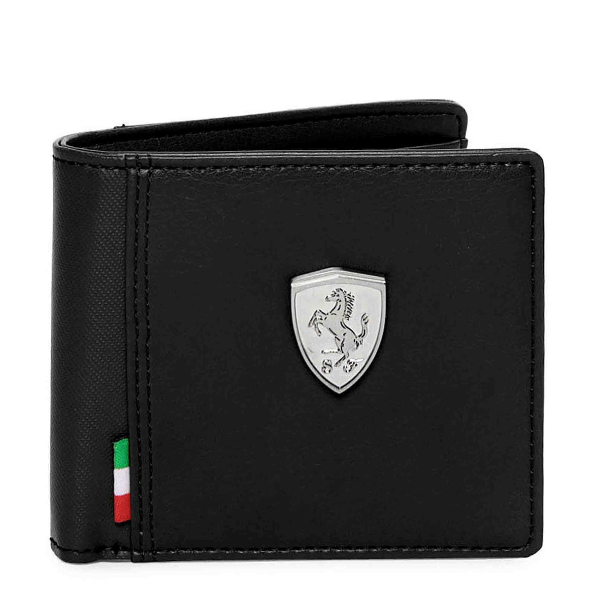 Glitch Ferrari Pu Leather Wallet Purse for Men (Perfect for Birthday Gift, , Boyfriend, Husband) (Black), BLACK, Classic