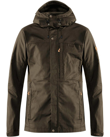 FJALLRAVEN Men's Kaipak M Hooded Jacket, Green (Dark Olive), L UK