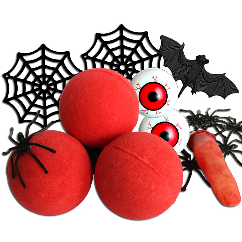 Halloween Bath Bombs with 3 Red Funny Bath Bombs for Halloween Horror Theme Party Halloween DÃ©cor