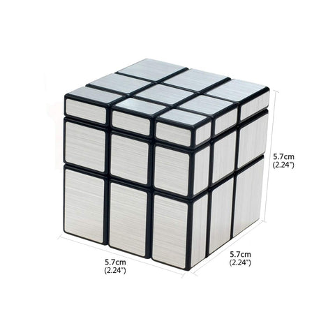 Cooja Mirror Cube Puzzle 3x3 Mirror Blocks Silver Smooth Cube 3D Puzzles for Kids Magic Cube Toy Brain Games Easy Turn Training Cubes for Boys Girls Adults