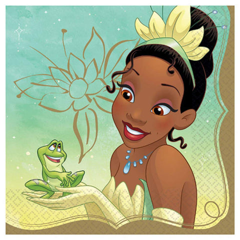 Disney Princess Luncheon Napkins, 6.5" (16-Pack) - Deluxe Party Napkins, Perfect for Themed Parties and Celebrations, Tiana