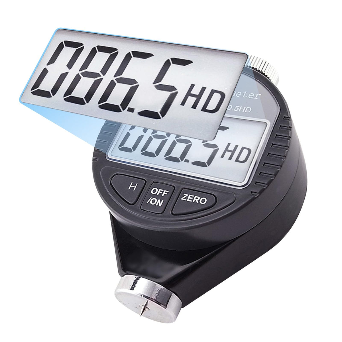 Portable 0-100HD Shore D Hardness Tester Meter Digital Durometer Scale for Rubber, Tire, Plastic, Thermal Plastic, Flooring, Bowling ball with large LCD Display