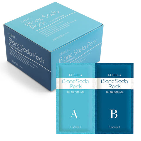 CO2 Carboxy Gel Mask 1 box (20 bag) Facail Care Home Spa Salon Use Beauty Proffessional Elitzia ET1719 (Blue)