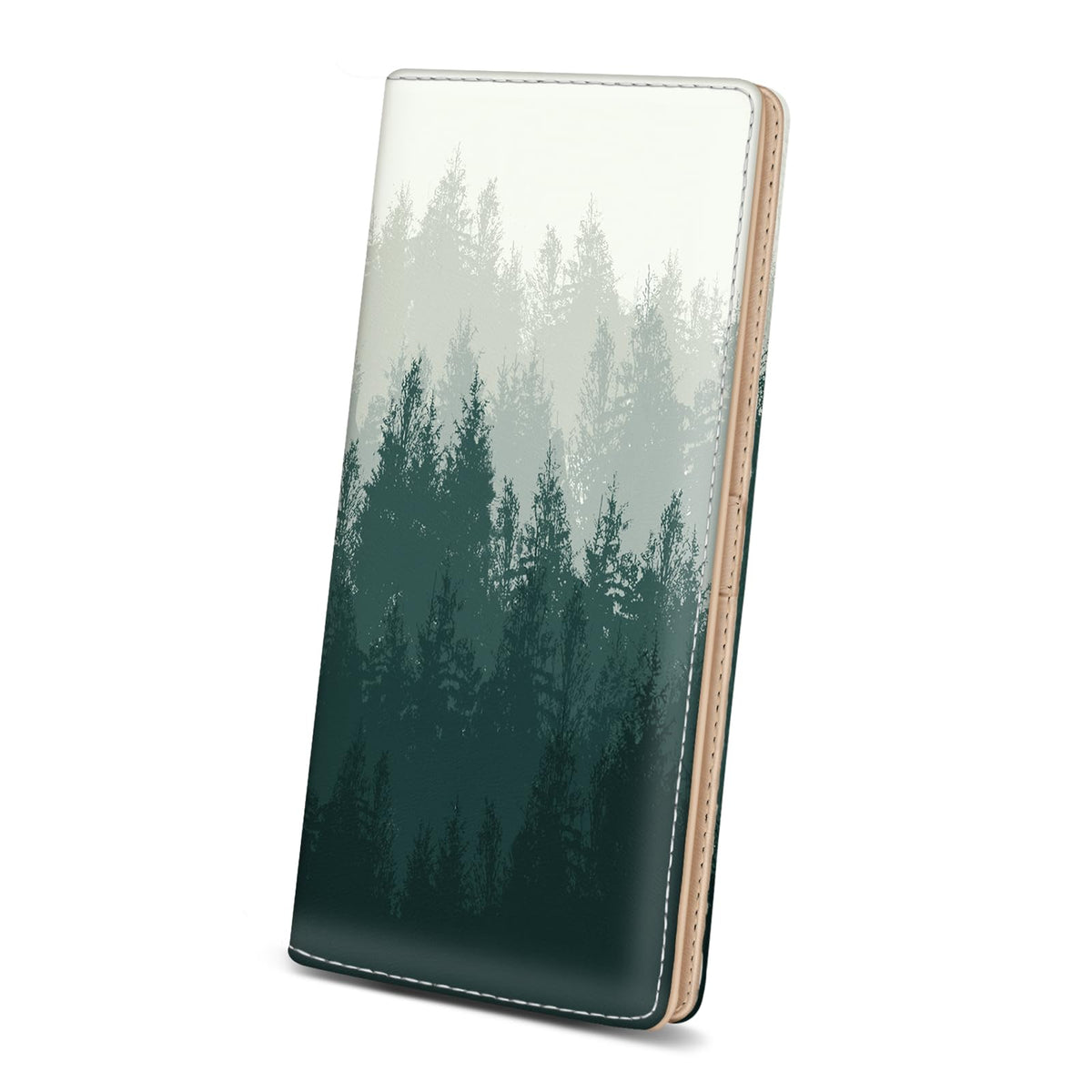 Immaturus Forest Tree Womens Wallet, Slim Thin RFID Blocking Card Wallets, Bifold PU Leather Credit Card Holder Organizer, Cute Cash Clutch Long Billfold with Zipper Coin Pocket Ladies Girls Gift