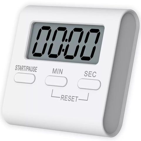 Toguma Square Timer Small Digital Kitchen Timers Magnetic Timer Countdown Timer for Cooking Digital Timer with Loud Alarm for Baking Exercise (White)