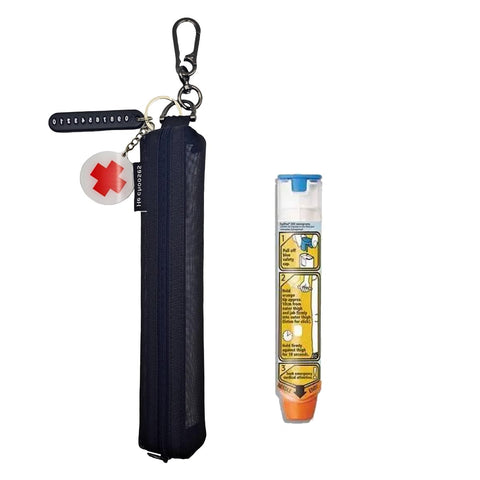 MAGNEECH 1 Pack Mesh Epi Pens Carrying Case EpiPen Carrier - Convenient Travel Case for Allergy and Diabetes - Fits Put in 1 Epi Pens (Black)
