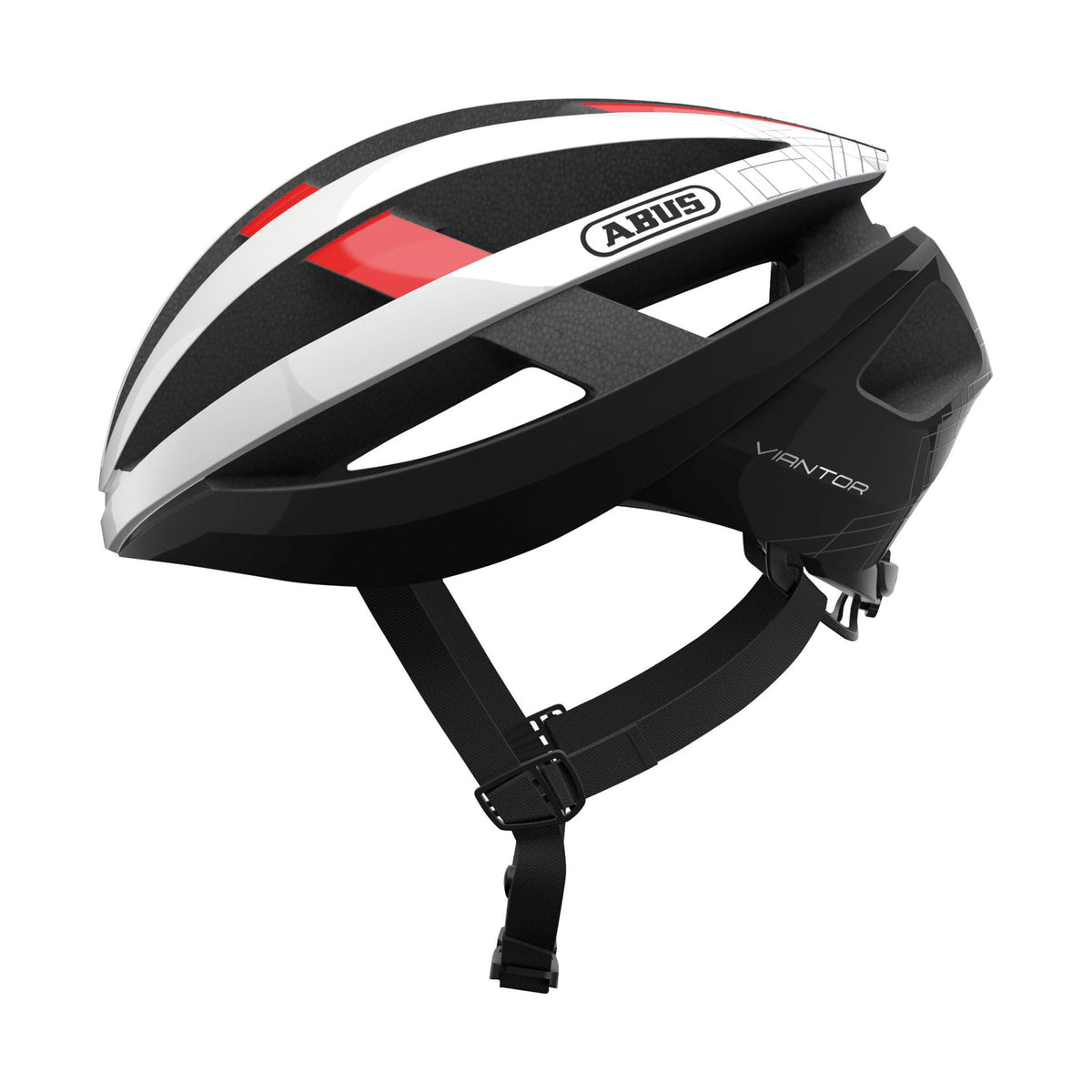 ABUS Viantor Racing Bike Helmet - Sporty Bicycle Helmet for Beginners - for Women and Men - Red, Size L