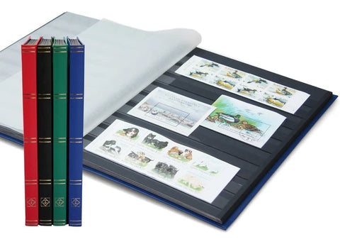 Lighthouse Hardcover Stamp Album Stockbook with 16 Black Pages, Green, LS4/8 by Lighthouse