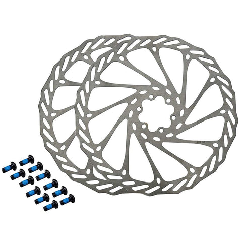 HemeraPhit 2pcs Mountain Bike Rotors G3 Bicycle Brake Disc Stainless Steel Rotors with Free 12 Bolts (203mm)